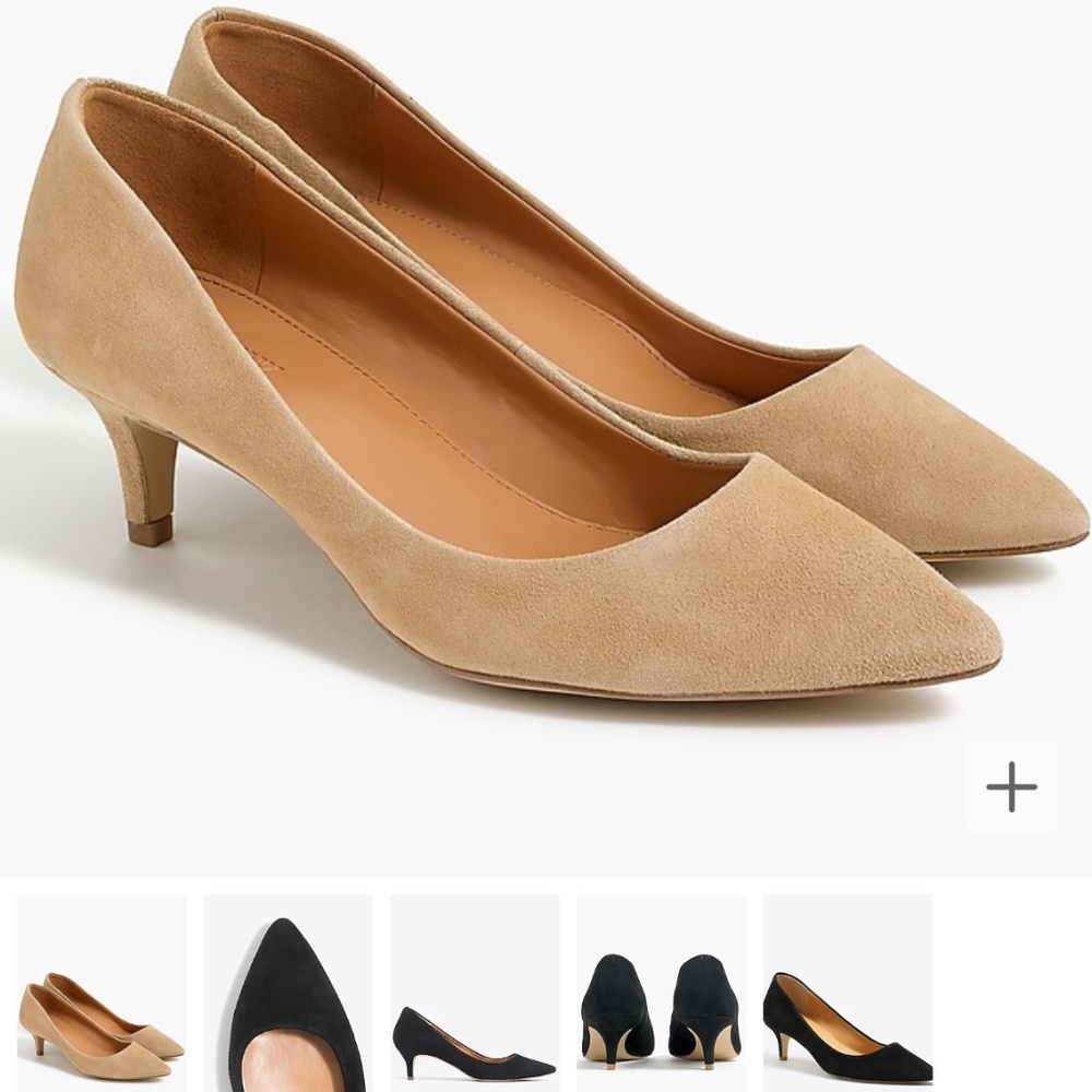 J. Crew Esme suede kitten heels